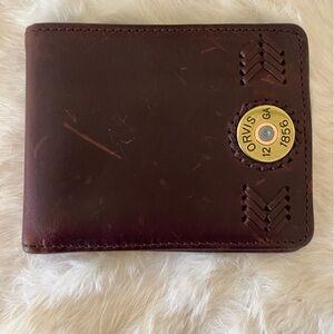 Orvis Dark Brown Leather Western Bullet Wallet